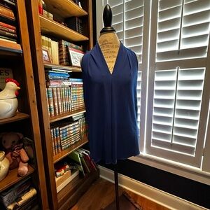 Spense Deep Blue Sleeveless Blouse
